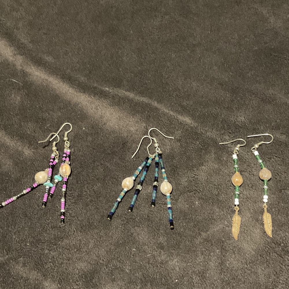 Elegant Beaded Dangle Earrings